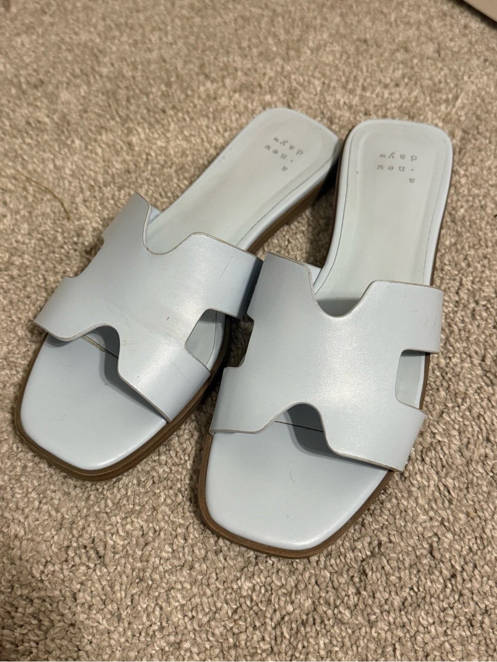a new day Light Blue Slide Mules